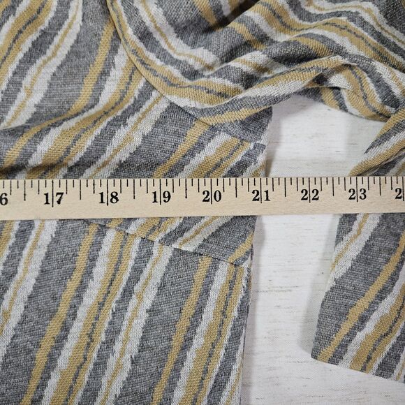 Vtg Kay Windsor Striped Cardigan Sz M Yellow Gray USA Grannycore Unionmade 50's - Picture 8 of 10